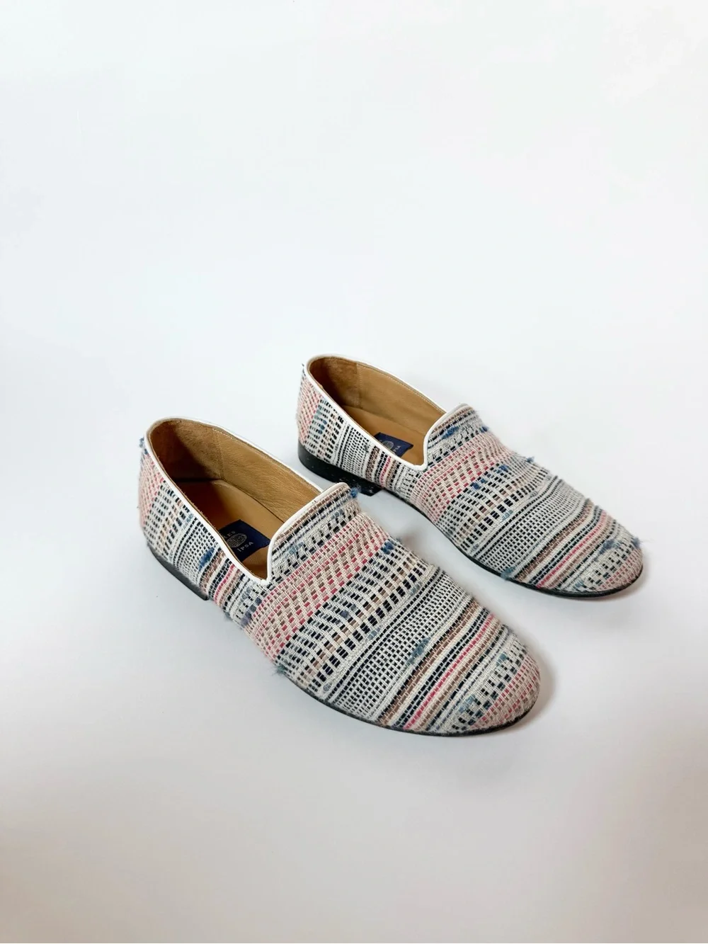 Res Ipsa Men’s Loafers in Woven Pattern